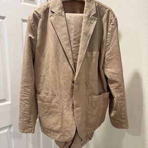 J. Crew Ludlow Garment Dyed Cotton-Linen Blend Suit